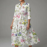 Greta | Floral Trapeze Dress for Summer