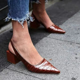 Women's Work High Heels | Closed Toe Slingback