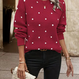Dannah - Chic Polka-Dot Sweater for Effortless Elegance