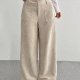Maisy - Elegant Wide-Leg Corduroy Trousers