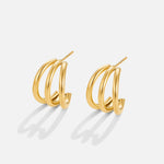 Hélène – Textured Gold Mini Hoop Earrings