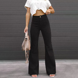 Tifanie - Elegant high-waist corduroy flared trousers