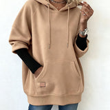 Carlie - Loose casual warm hooded jacket