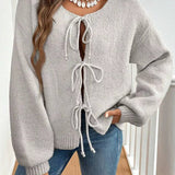 Romilly - Chic tie front knitted cardigan