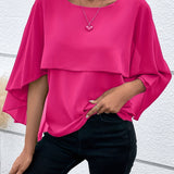 Bella - Stylish elegant batwing sleeve chiffon blouse