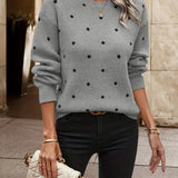 Dannah - Chic Polka-Dot Sweater for Effortless Elegance