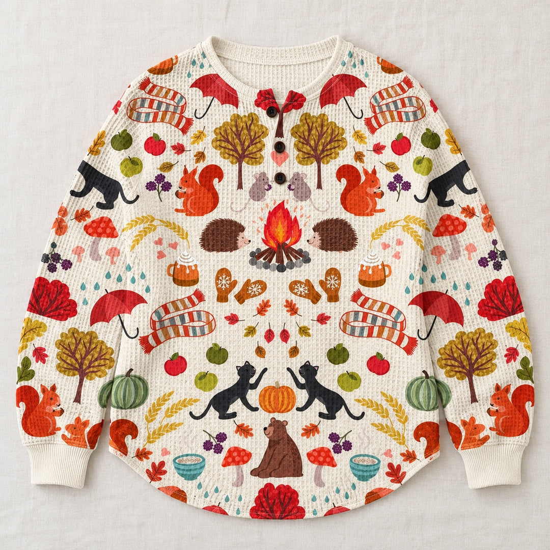 Beatrice cream autumn forest sweater