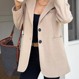 Taliah - Elegant lapel collar button-up blazer