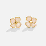 Élise – Floral Pattern Round Earrings