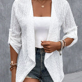 Women’s Summer Crochet Knit Cardigan | Lightweight, Long Sleeve