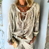 Women’s Summer Crochet Lace Shirt | Long Sleeve, Casual