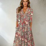 Women Summer Boho Dress | Midi, Sleeves