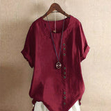 Women’s Casual Summer Shirt | Short Sleeve, Asymmetrical