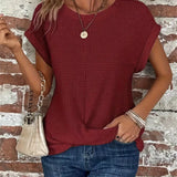 Women’s Casual Summer T-Shirt | Short Sleeve, Textured
