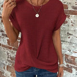 Women’s Casual Summer T-Shirt | Short Sleeve, Textured