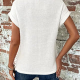 Women’s Casual Summer T-Shirt | Short Sleeve, Textured