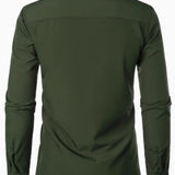 Men's Designer Dress Shirt | Contrast Trim, Long Sleeve