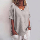 Women’s Summer Tunic Top | Oversized, Short Sleeve