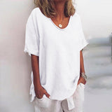 Women’s Summer Tunic Top | Oversized, Short Sleeve