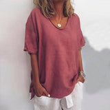 Women’s Summer Tunic Top | Oversized, Short Sleeve