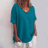 Women’s Summer Tunic Top | Oversized, Short Sleeve