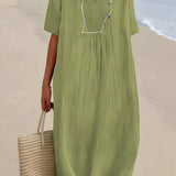 Women's Beach Summer Midi Dress | Loose, Modest