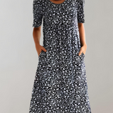 Women's Casual Summer Midi Dress | A-Line, Short Sleeve