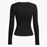 Women’s Designer Winter Top | Long Sleeve, Ribbed