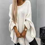 Quirina - Chic Relaxed Fit Crew Neck Sweater