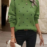 Dannah - Chic Polka-Dot Sweater for Effortless Elegance