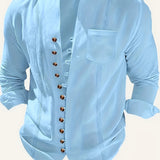 Men’s Beach Two Piece Set | Light Blue, Pants and Top