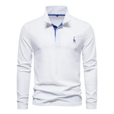 Men’s Slim Fit Polo Shirt | Long Sleeve, Classic Collar