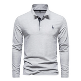Men’s Slim Fit Polo Shirt | Long Sleeve, Classic Collar