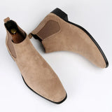 Men’s Suede Chelsea Boots | Slip-On, Squared Toe
