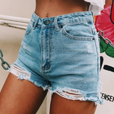 Women's Summer Shorts | Distressed, High Waisted