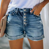 Women's Summer Shorts | High Waisted, Button Fly