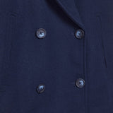 Women's Cropped Wool Coat | Double-Breasted, Wide Lapel