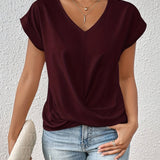 Women’s Casual Summer T-Shirt | Short Sleeve, V-Neck