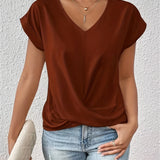 Women’s Casual Summer T-Shirt | Short Sleeve, V-Neck