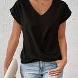 Women’s Casual Summer T-Shirt | Short Sleeve, V-Neck