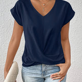 Women’s Casual Summer T-Shirt | Short Sleeve, V-Neck