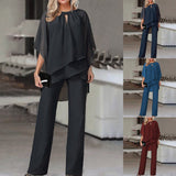 Women’s Two Piece Set | Flowy, Chiffon Overlay