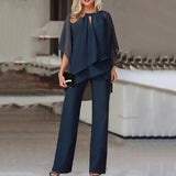 Women’s Two Piece Set | Flowy, Chiffon Overlay
