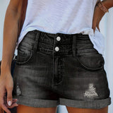 Women's Summer Shorts | Cuffed, High Waisted