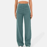 Women's Summer Trousers | Button Front, Wide Leg
