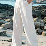 Women's Summer Pants | High Waisted, Linen Wide Leg