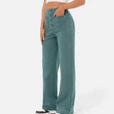 Women's Summer Trousers | Button Front, Wide Leg