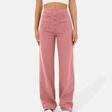 Women's Summer Trousers | Button Front, Wide Leg