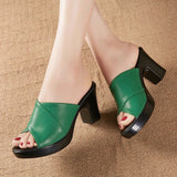 Women's Summer Heeled Sandals | Platform, Slip-On