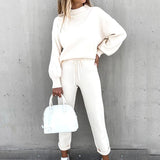 Women’s Knitted Lounge Set | Drawstring, Balloon Sleeves